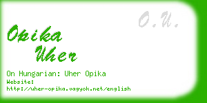 opika uher business card